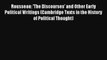 Read Rousseau: 'The Discourses' and Other Early Political Writings (Cambridge Texts in the