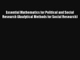 Essential Mathematics for Political and Social Research (Analytical Methods for Social Research)