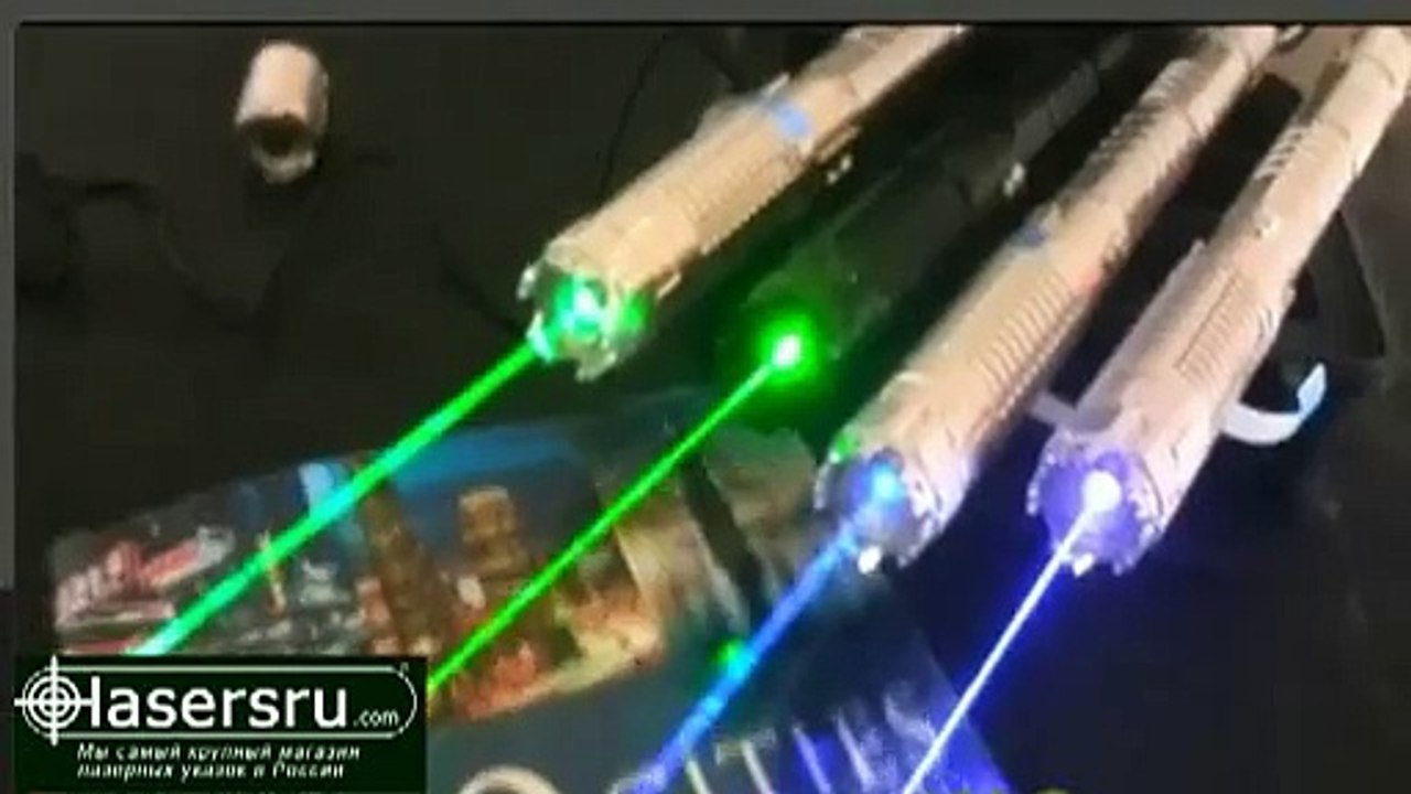Супер-мощная лазерная указка зеленая и синяя