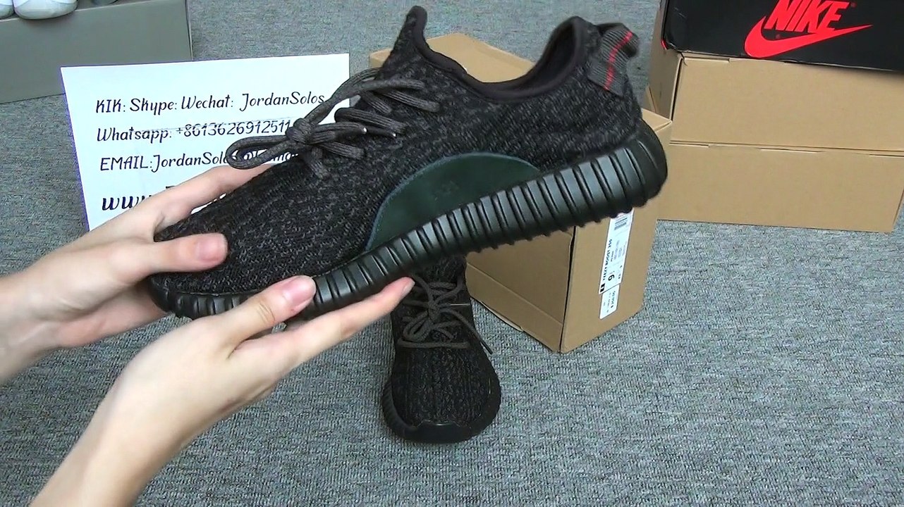 Authentic Adidas Yeezy Boost 350 black GS