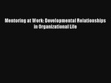 Read Mentoring at Work: Developmental Relationships in Organizational Life PDF Free
