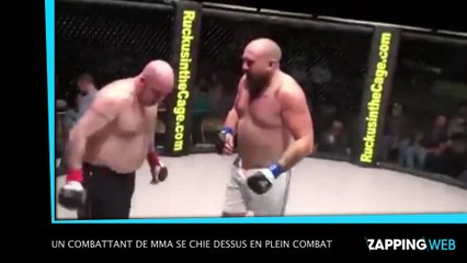 Un combattant de MMA se fait dessus en plein combat