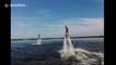 Amazing flyboarding show marks National Day in China