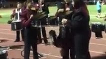 Drumline performance takes an unexpected turn