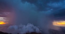 Colorful Lightning Storm Brews at Grand Canyon