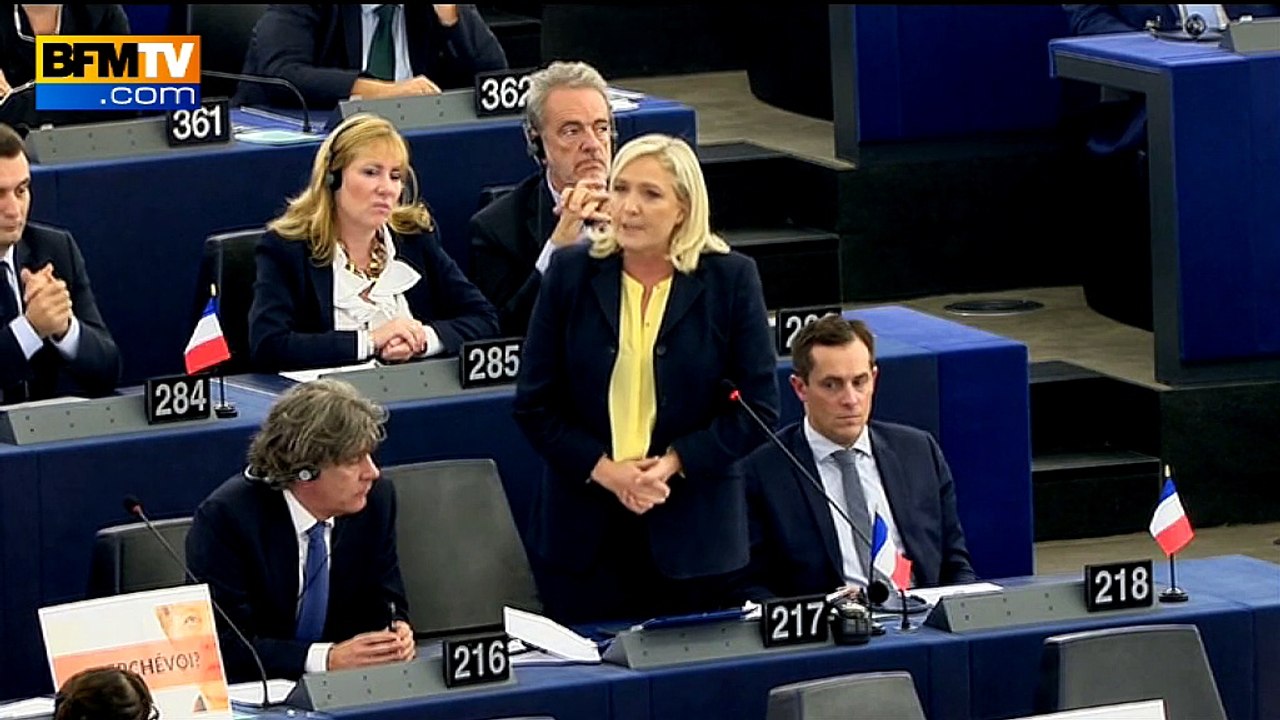 Marine Le Pen traite François Hollande de "vice-chancelier" d'Angela Merkel