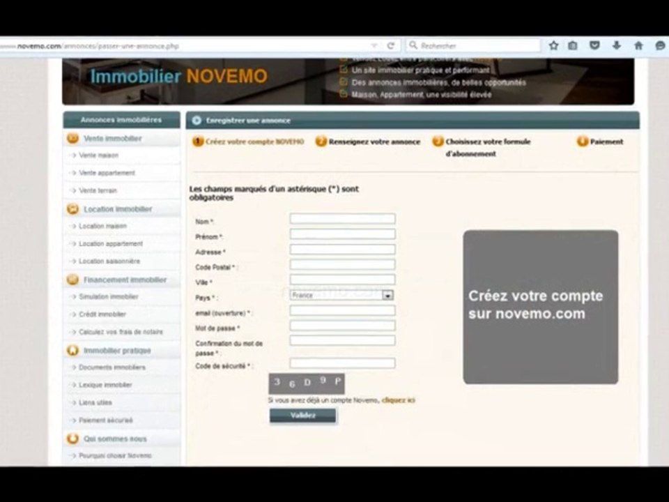 Un site internet pour vendre : Maison appartement, villa, chalet, terrain