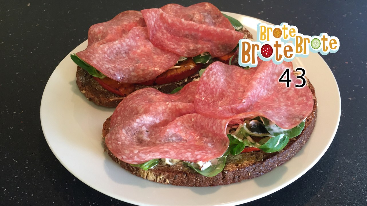 Folge 043 - Kürbis-Salami-Brot mit Gemüse-Frischkäse