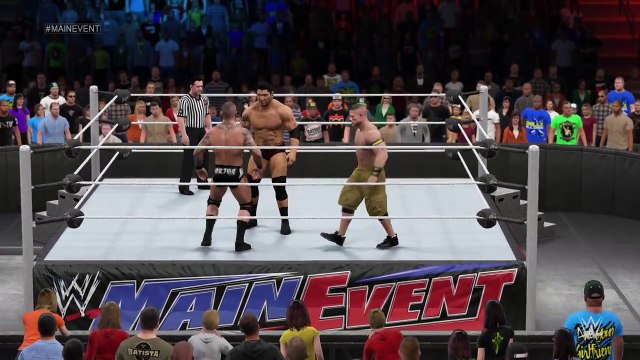 WWE 2K15 batista v randy orton v john cena