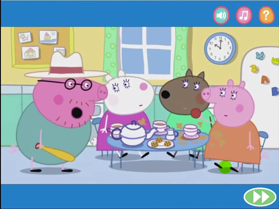 Peppa Pig Bat and Ball Nick Jr Online Kids Games Playing Baseball