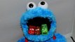 Cookie Monster Eats Lightning McQueen, Mater and Other Disney Pixar Cars Micro Drifters