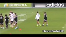 Cristiano Ronaldo is reconciled with James Rodríguez Training 2014 Real Madrid CF.