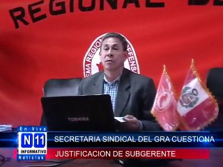 N11 Informativo SECRETARIA SINDICAL DEL GRA CUESTIONA INFORMES DEL SUBGERENTE DE DEFENSA CIVIL