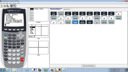 How to Find the Sample Variance Using the TI8384 Calculator
