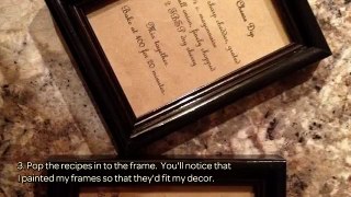 How To Frame Family Recipes In A Cute Way - DIY Home Tutorial - Guidecentral