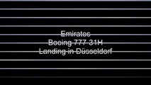 Emirates   crosswind landing Düsseldorf Boeing 777-300 A6-EMQ