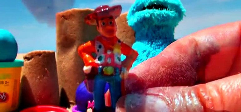 Play-Doh Beach Surprise Eggs Cookie Monster Minnie Mouse Cars 2 Toy Story Spongebob Ocean FluffyJet [Full Episode]