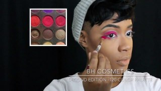 Bold Glossy Eye Fall Makeup || using NYX lid Lacquer ||