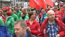 Manifestation monstre contre l'austérité à Bruxelles