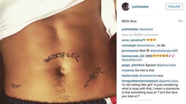 Justin Bieber Gets A New Tattoo