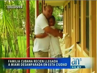 Familia cubana recien llegada a Miami desamparada en esta ciudad