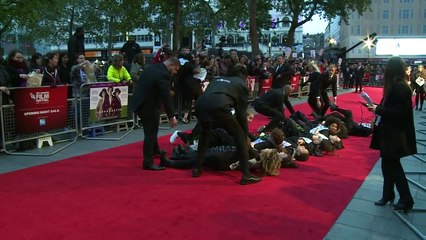 Protesters storm the red carpet at Suffragette premiere