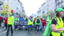 Belgas protestam contra austeridade