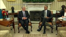 US President Obama meets with his German counterpart