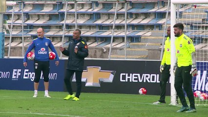 Brazil train ahead of World Cup qualifier against Chile