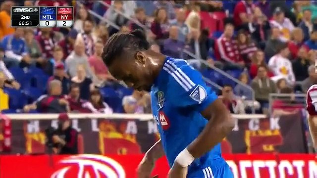 Didier Drogba cuts into the lead from the spot - New York RB vs Montreal Impact- MLS 07/10/2015 Goals
