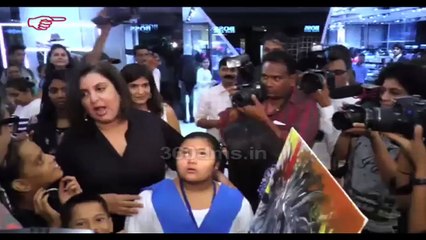 Filmmaker and choreographer Farah Khan dancing with specially abled children