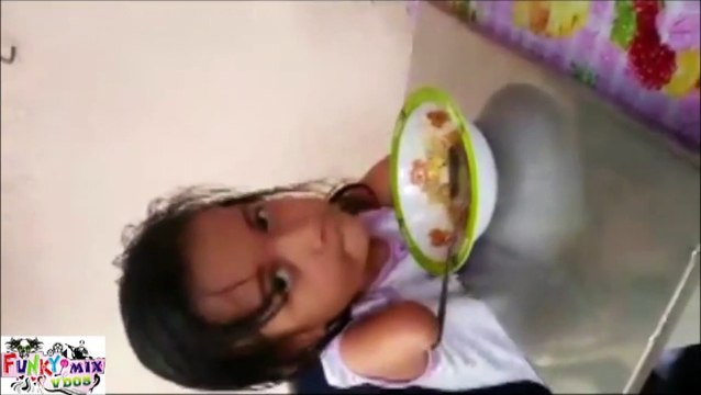 Extreme Baby Challenge By Little Girl Without Hands Eating Food