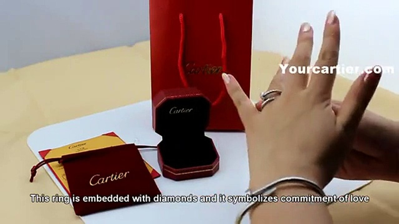 Cartier Juste Un Clou Ring Fake White Gold Diamonds B4092700