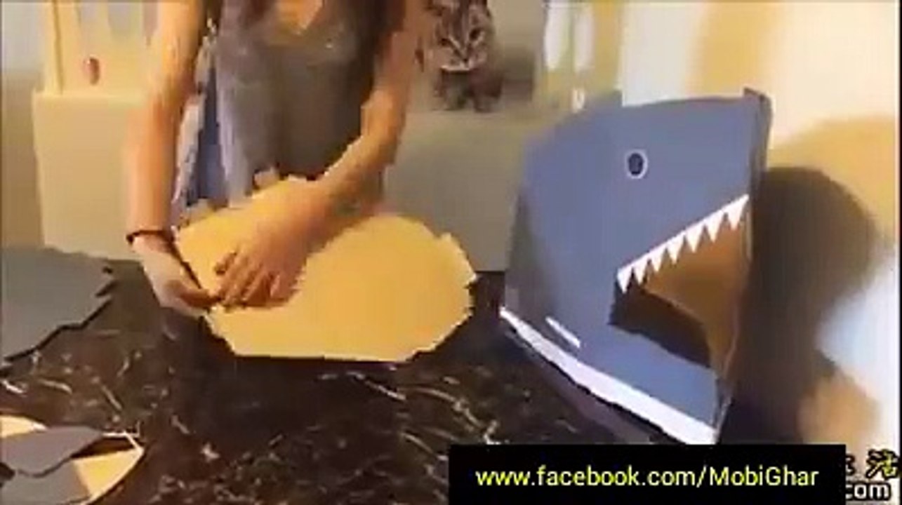 make a paper shark step by step