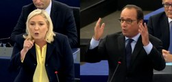 Echange tendu entre Hollande et Le Pen au Parlement européen