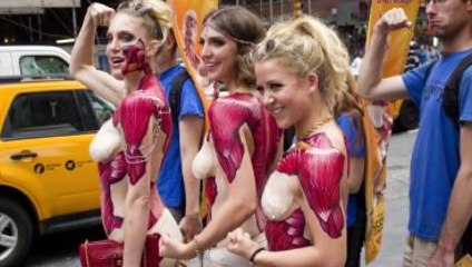 Time square painted  ladies