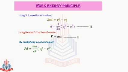 Work Energy Principle