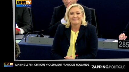 Marine Le Pen tacle violemment François Hollande, "vice-chancelier" d'Angela Merkel selon elle