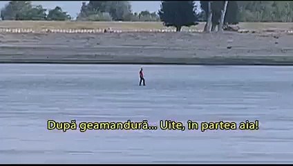 Black magician walking on the water