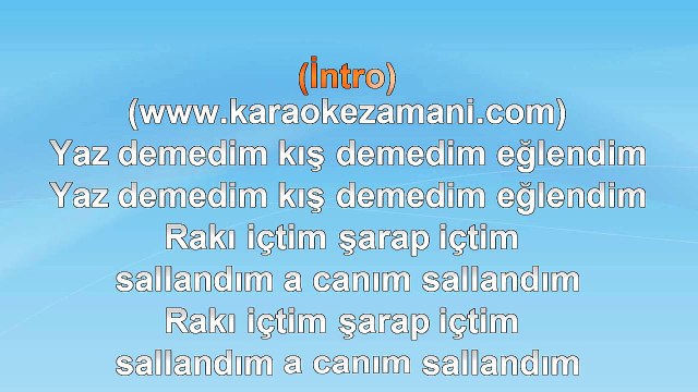 İbrahim Tatlıses - Rakı İçtim Şarap Içtim - 1998 TÜRKÇE KARAOKE