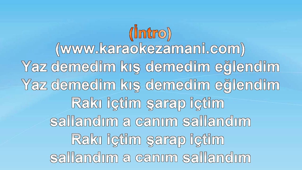 İbrahim Tatlıses - Rakı İçtim Şarap Içtim - 1998 TÜRKÇE KARAOKE