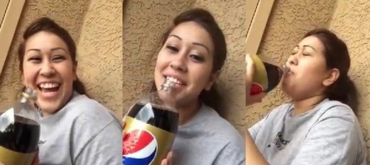 Hayatında ilk kez kola içen kızın tepkisi