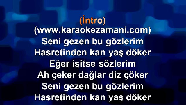 İbrahim Tatlıses - Senden İnsaf Diler Yarın - 2008 TÜRKÇE KARAOKE
