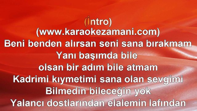 İbrahim Tatlıses - Seni Sana Bırakmam - 2003 TÜRKÇE KARAOKE