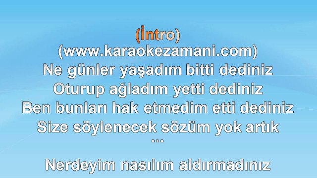 Ibrahim Tatlıses - Sözüm Yok Artık - 2008 TÜRKÇE KARAOKE