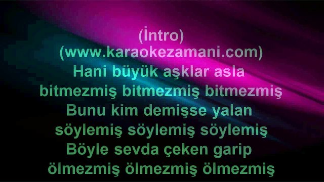 İbrahim Tatlıses - Yalanmış - 2009 TÜRKÇE KARAOKE