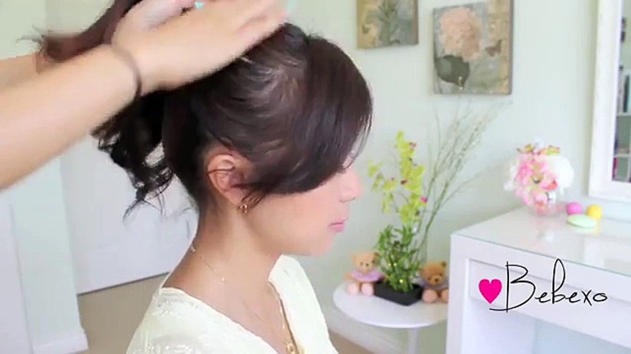 Braided Sock Bun Updo Hair Tutorial