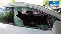 فيديو لسيارة رضا شرف الدين بعد محاولة إغتياله