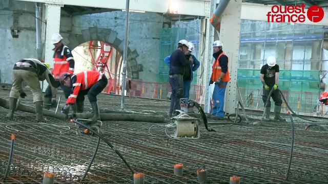 Chantier des capucins : 700 m3 de béton coulés pour la rue commerçante