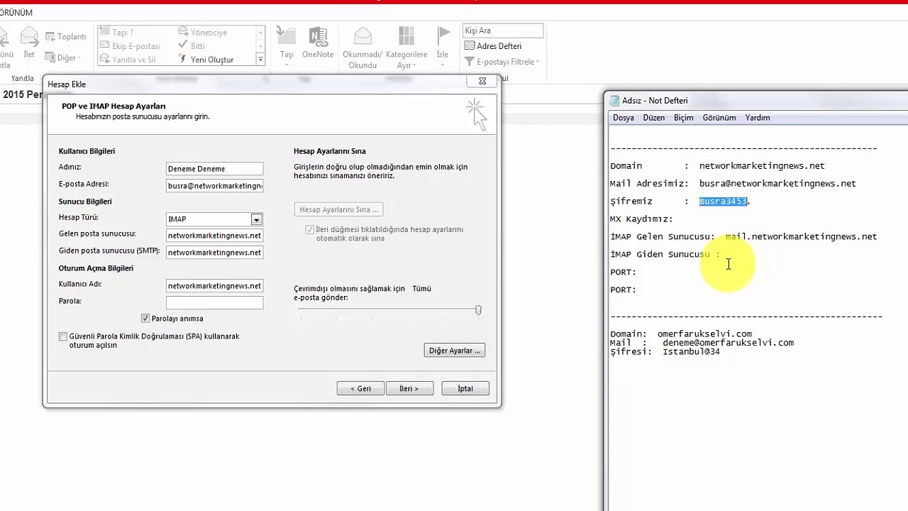 Mega Holdings Mail Hesapları Outlook'a Nasıl Kurulur